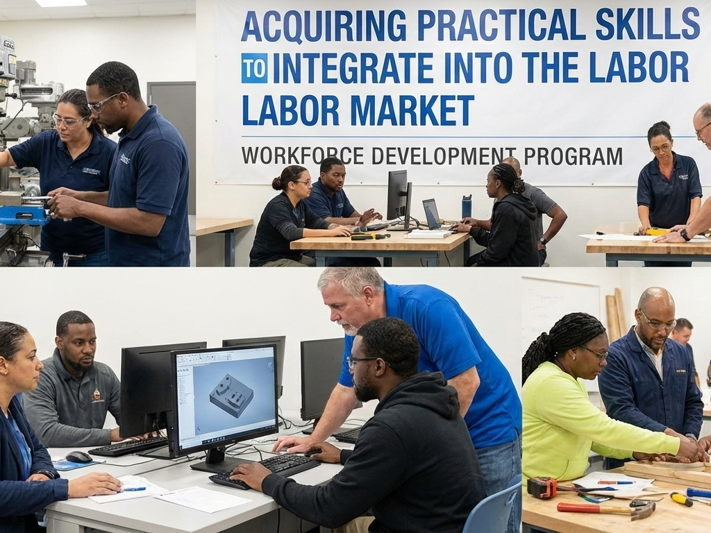 Acquiring practical skills to integrate into the labor market.