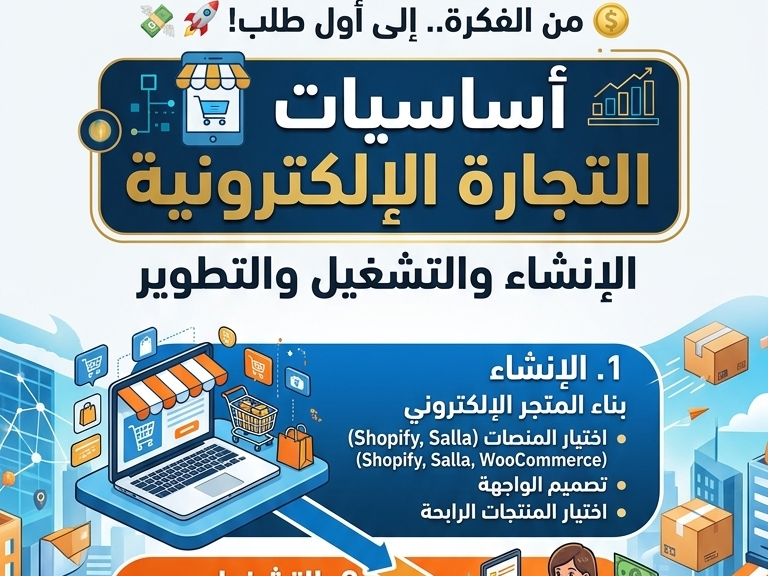 أساسيات التجارة الإلكترونية: الإنشاء والتشغيل والتطوير