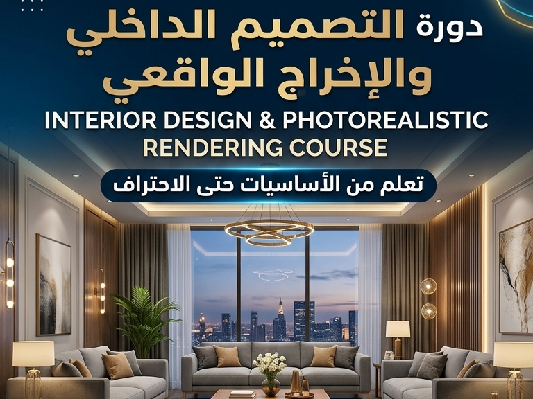 Interior design and realistic rendering using  AutoCA  - 3ds Max -V-Ray